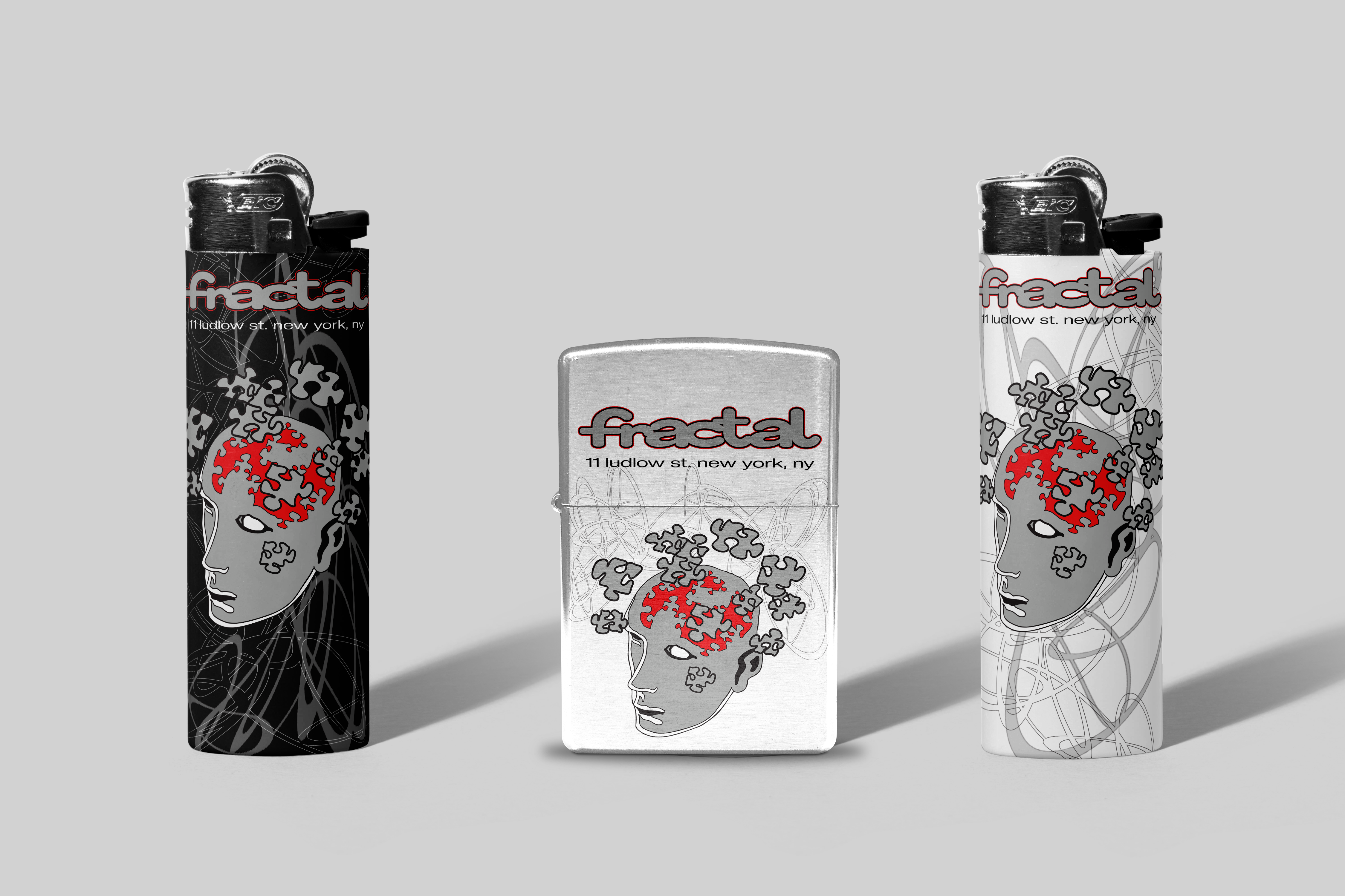 Fractal lighter merchandise mockup